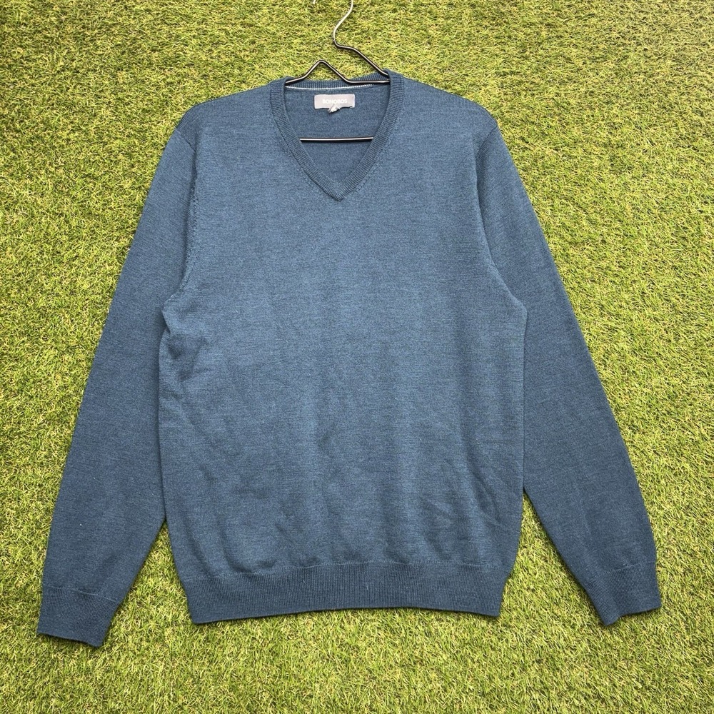 Bonobos Merino Wool Sweater Mens Large Lightweight Slim Fit V Neck Pullover